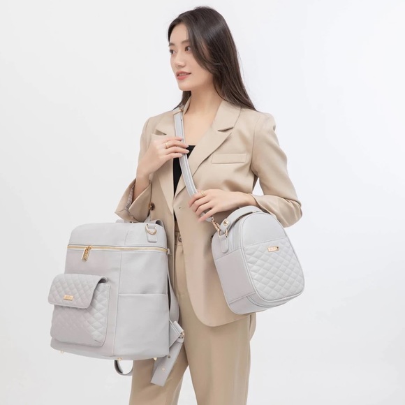 LULI BEBE MONACO SNACK BAG STONE GREY - Picture 7 of 16